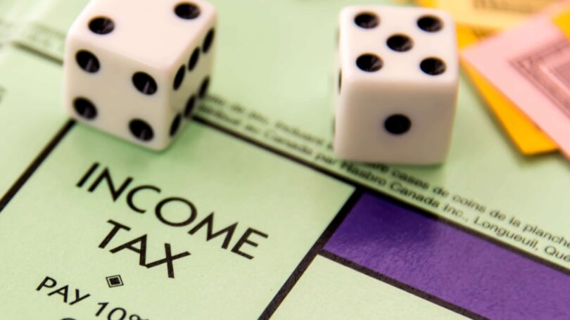 Income Tax Rate Monopoly Dice Board Game