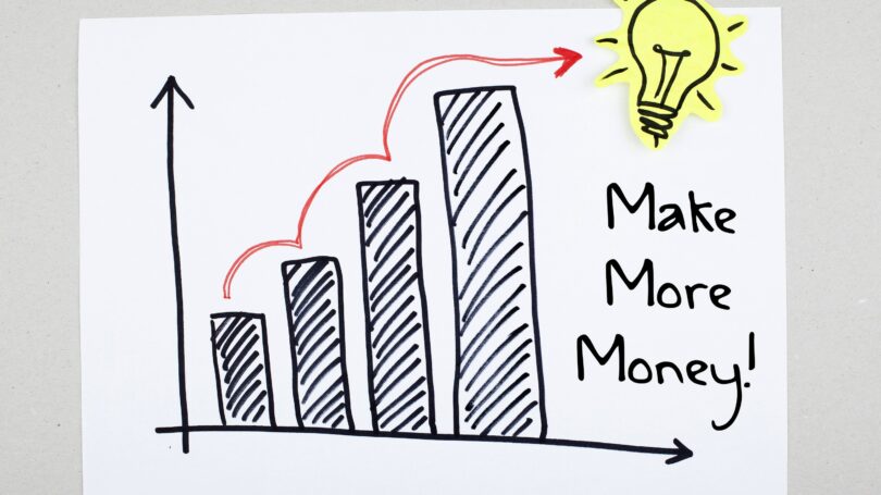 Make More Money Graph Lightbulb Increase Climb Growth