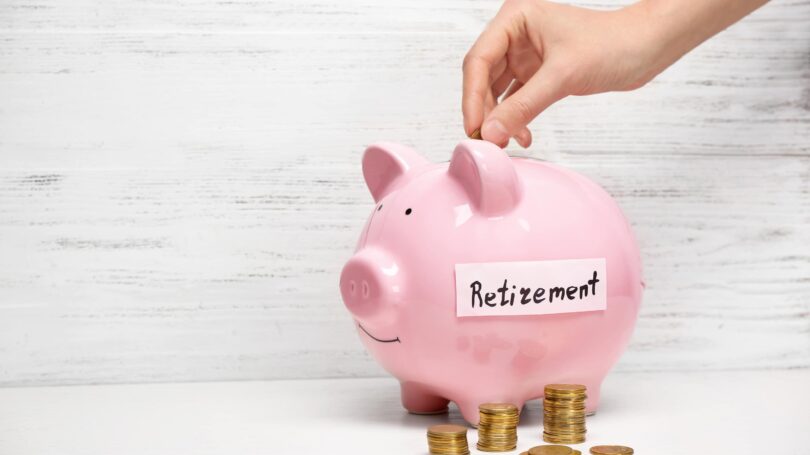 Retirement Piggy Bank Savings Coins