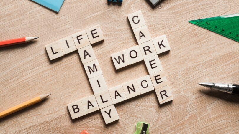 Work Life Balance Career Family Scrabble Letters