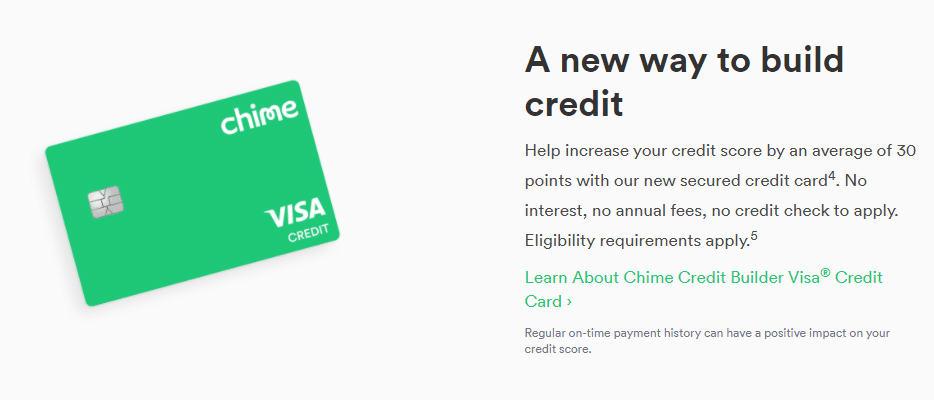 Chime Credit Builder Visa Credit Card